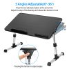 Foldable Laptop Stand Height Angle Adjust Notebook Bed Desk Breakfast Reading Table L Size - L