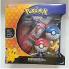 TOMY Pokemon Pokeball Belt Pikachu Pokeball Pocket Monster Deformation Model Toy Set Cosplay Action Doll Model Children's Toys - With box-3 - One Size