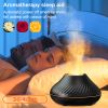 Air Humidifier Diffusers Essential Oil Diffuser USB Portable Humidifier Volcanic Flame Aroma Diffuser Essential Oil Lamp Bedroom - white - rose - Chin