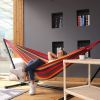 Outdoor Garden Camping Hammock With Straps;  Durable Hammock Holds - Red - 280*150cm