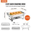 VEVOR Rectangle Chafing Dish Set - 4-Pack