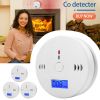 LCD CO Sensor Carbon Monoxide Detector 85dB Sound Independent CO Poisoning Warning Alarm Detector Meter Kitchen Fireplace Indoor - CN - 6PCS