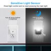 LED Night Light Dusk To Dawn Sensor Lamps Plug-in Light for Hallway Kitchen Bathroom - Warm White