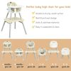 4 in 1 Baby Convertible Toddler Table Chair Set with PU Cushion - beige