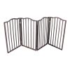 Pet Gate ‚Äì Dog Gate for Doorways;  Stairs or House ‚Äì Freestanding;  Folding ;  Dark brown; Arc Wooden - Dark brown