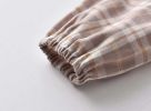 Baby Girl Plaid Pattern Lapel Design Long Sleeved Onesies - 66 (3-6M) - Coffee