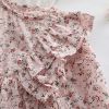 Baby Girl Ditsy Flower Pattern Long Sleeve Cute Bodysuit - 66 (3-6M) - Pink