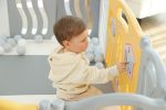 Foldable Baby playpen Baby Folding Play Pen Kids Activity Centre Safety Play Yard Home Indoor Outdoor New Pen - yellow
