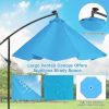 10 Feet Patio Solar Powered Cantilever Umbrella with Tilting System - Blue