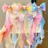 Chiffon Bow Ribbon Girls Hairpins Cute Colorful Bows Flowers Children Hair Clips Fashion Hair Accessories - B- 2