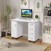 FCH Manicure Nail Table with Drawer White - as picture