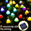 LED Outdoor Solar Garden Lights Waterproof Mushroom String Lawn Lamps Cute Fairy Light Landscape Lamp Path Yard Lawn Patio Decor - Multi color - 3.5M