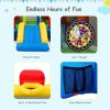 Inflatable Bounce House Kids Slide Jumping Castle without Blower - as show