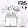 Best-selling Double Suction Baby Feeder Massage Moms Helper Hands Free Electric Breast Pump Bottle Milk Extractor - White