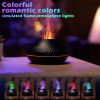 Air Humidifier Diffusers Essential Oil Diffuser USB Portable Humidifier Volcanic Flame Aroma Diffuser Essential Oil Lamp Bedroom - white - rose - Chin