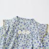 Baby Girl 1pcs Ditsy Flower Pattern Frill Trim Design Onesies - 66 (3-6M) - Blue