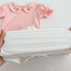 Baby Girl Embroidered Design Lapel Simple Style Onesies - 66 (3-6M) - Beige