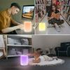 Wireless Night Light Bluetooth Speaker Color Changing Touch Control Desk Lamp - White