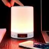 Wireless Night Light Bluetooth Speaker Color Changing Touch Control Desk Lamp - White