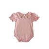 Baby Girl Embroidered Design Lapel Simple Style Onesies - 66 (3-6M) - Beige