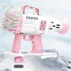 Automatic Gatling Bubble Gun Kids Toys Summer Soap Water Bubble Machine Gun 2-in-1 Electric Bubble Machine for Children Gift Toy - D-1 69Holes11