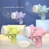 Automatic Gatling Bubble Gun Kids Toys Summer Soap Water Bubble Machine Gun 2-in-1 Electric Bubble Machine for Children Gift Toy - D-1 69Holes11