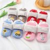 Baby Cartoon Embroidery Graphic Fleece Thickened Shoes - Insole Length 11.00 cm - Red