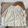 Baby Solid Color Doll Neck Long Sleeve Vintage Style Dress - 80 (9-12M) - Apricot