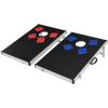 Cornhole Set with Foldable Design and Side Handle - black