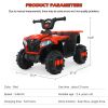 6V Ride On ATV, 4-Wheeled Beach Ride on Car, Battery Powered Kids ATV, Forward/ Reverse Switch--RED - default