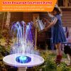 18/16/13cm Solar Water Fountain Colorful Fountain Floating Solar Powered Pool Pond Waterfall Fountain Pump Garden Outdoor Decor - 18 colorful led - Ch