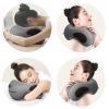 U Shaped Memory Foam Neck Pillows Soft Slow Rebound Space Travel Pillow Sleeping Airplane Car Pillow Cervical Healthcare Supply - Memory Foam - Pink -