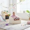 Kids Armchair Toddler Couch Baby Sofa Chair with Sherpa Fabric for Boys and Girls (Beige) - Beige