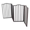 Pet Gate ‚Äì Dog Gate for Doorways;  Stairs or House ‚Äì Freestanding;  Folding ;  Dark brown; Arc Wooden - Dark brown