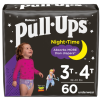 Pull-Ups Girls' Night-Time Training Pants Size 3T-4T;  60 Count - Pull-Ups