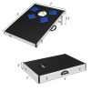 Cornhole Set with Foldable Design and Side Handle - black