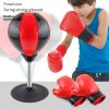 Boxing Punching Bag With Stand Freestanding Punching Bag Children Boxing Equipment Kids Boxing Set Toy Gift For Boys Girls Ages - Red - China