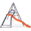 Swing Set with Slide and 3 Seats Orange - Orange