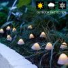 LED Outdoor Solar Garden Lights Waterproof Mushroom String Lawn Lamps Cute Fairy Light Landscape Lamp Path Yard Lawn Patio Decor - Warm white - 3.5M 1