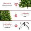 6-FT Artificial Christmas Tree with 1079 Tips,260LED, Unlit Hinged Spruce PVC/PE Xmas Tree for Indoor Outdoor, Green  - Green