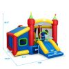 Inflatable Bounce House Kids Slide Jumping Castle without Blower - as show