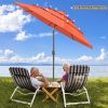 10Ft 3-Tiers Patio Umbrella Orange - As Picture