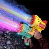 Automatic Gatling Bubble Gun Kids Toys Summer Soap Water Bubble Machine Gun 2-in-1 Electric Bubble Machine for Children Gift Toy - D-1 69Holes11