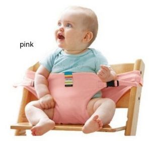 Baby Dining Belt Portable Child Seat Baby BB Dining Chair Safety Protecting Band (Color: Pink)